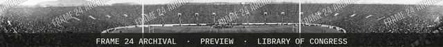 1914 Yale - Harvard football game, vintage black and white photograph