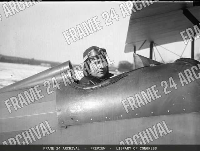 Airplane, vintage black and white photograph