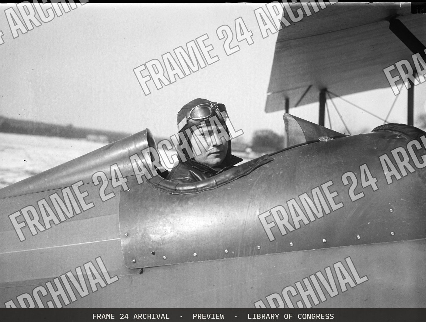Airplane (1930), restored vintage black and white photograph
