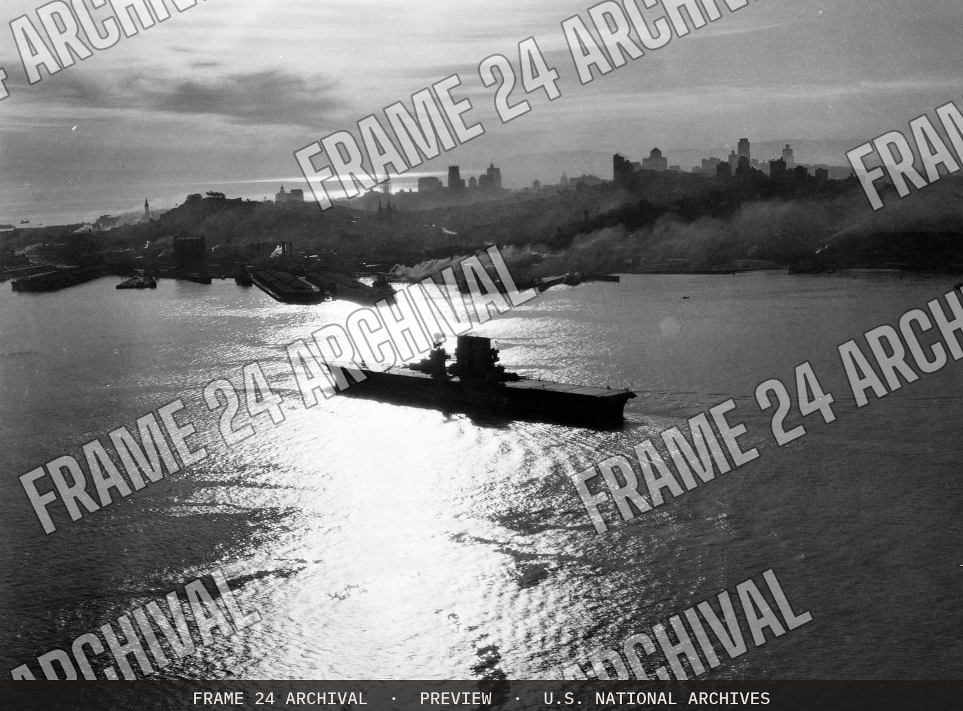 California - San Francisco, restored vintage black and white photograph