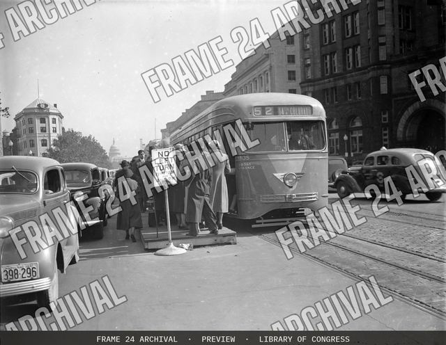 Capital Transit : Locomotive 1135, vintage black and white photograph
