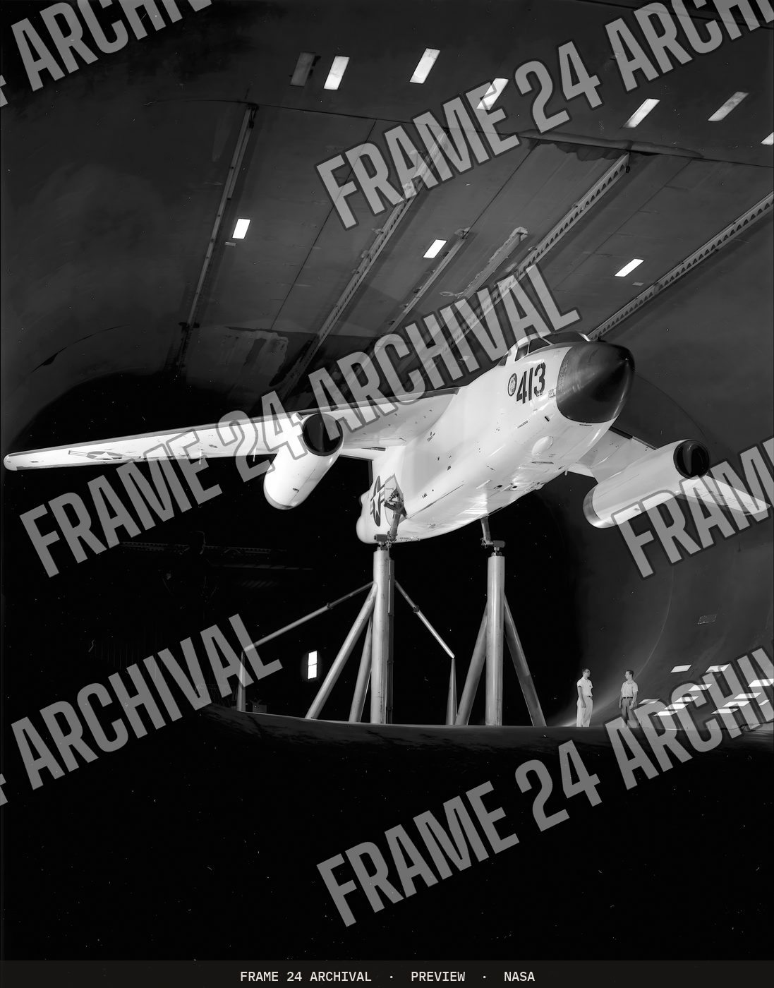 Douglas Xa3D-1 #413 Airplane (1955), restored vintage black and white photograph