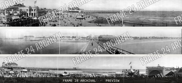 Long Beach, vintage black and white photograph