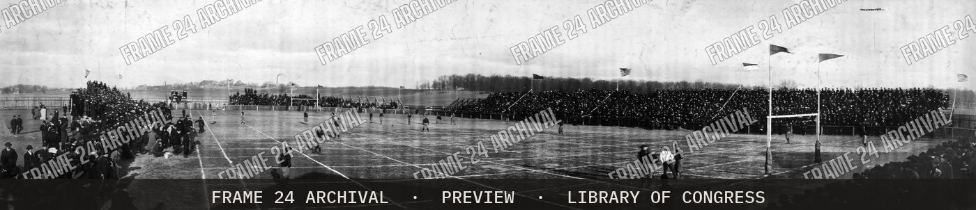 Massillon - Canton football game (1906), restored vintage black and white photograph