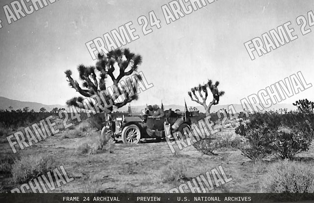 Mojave Desert, California, vintage black and white photograph