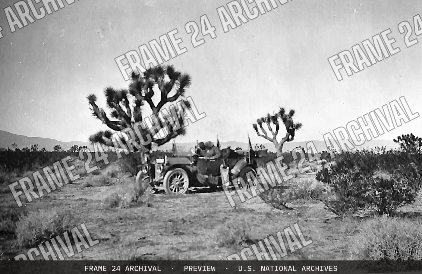 Mojave Desert, California (1912), restored vintage black and white photograph