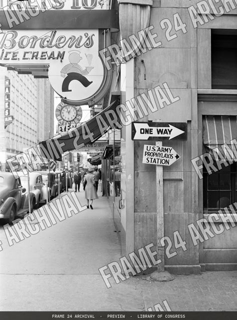 Oklahoma City, Oklahoma. Street in Oklahoma City, vintage black and white photograph