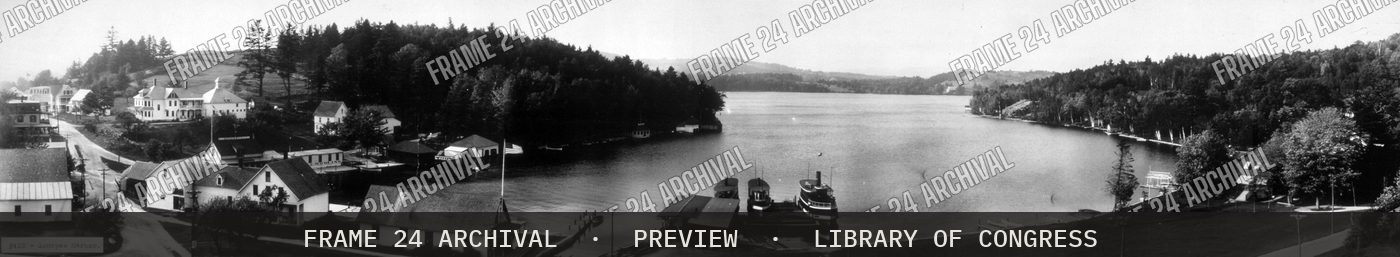 Sunapee Harbor (1908), restored vintage black and white photograph
