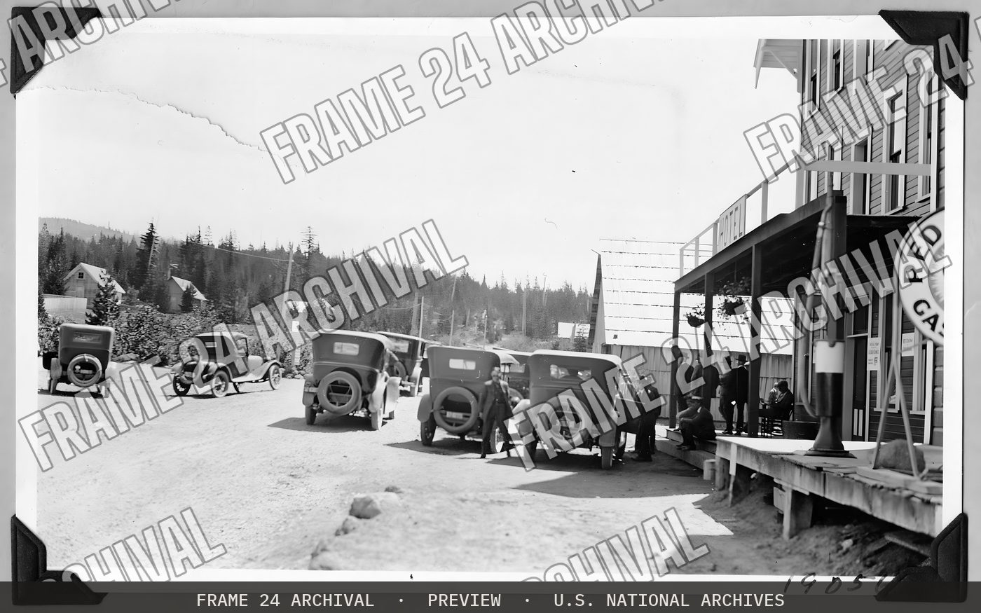 Transportation: Automobile, restored vintage black and white photograph