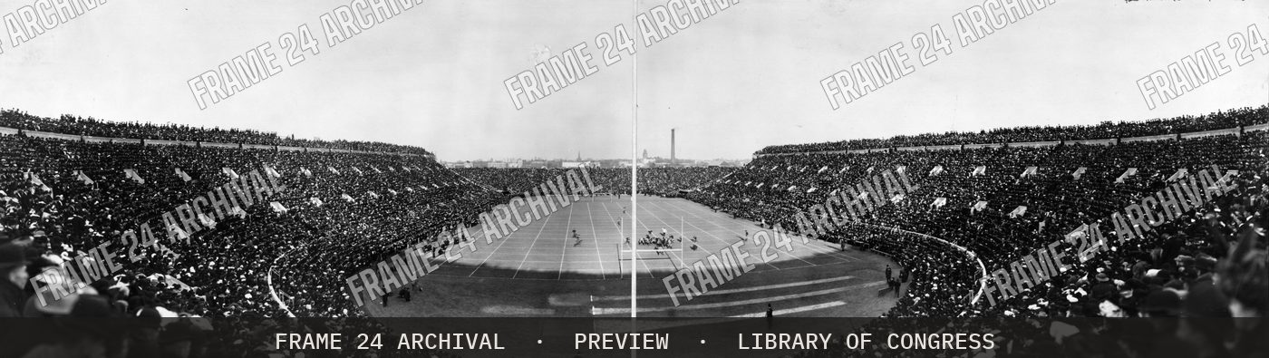 Yale - Harvard football game (1905), restored vintage black and white photograph