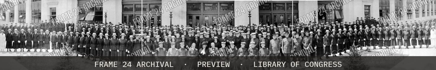 Yeomen (F) welcoming the Secretary of Navy, Josephus Daniels, on return to Washington from overseas, new Navy building, Washington, D.C., May 19 (1919), restored vintage black and white photograph