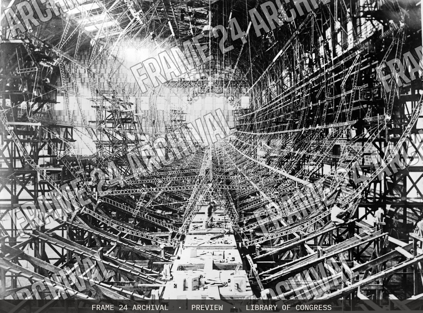 ZR-1 (U.S. Navy official photo) (1920), restored vintage black and white photograph